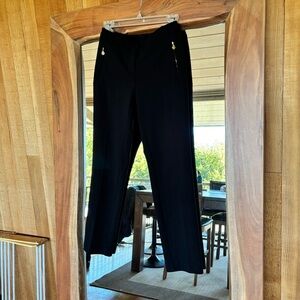 Anne Klein gold accent black work pants